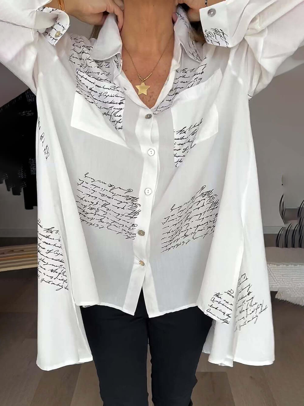 Lyanah | Elegancka Koszula z Długim Rękawem