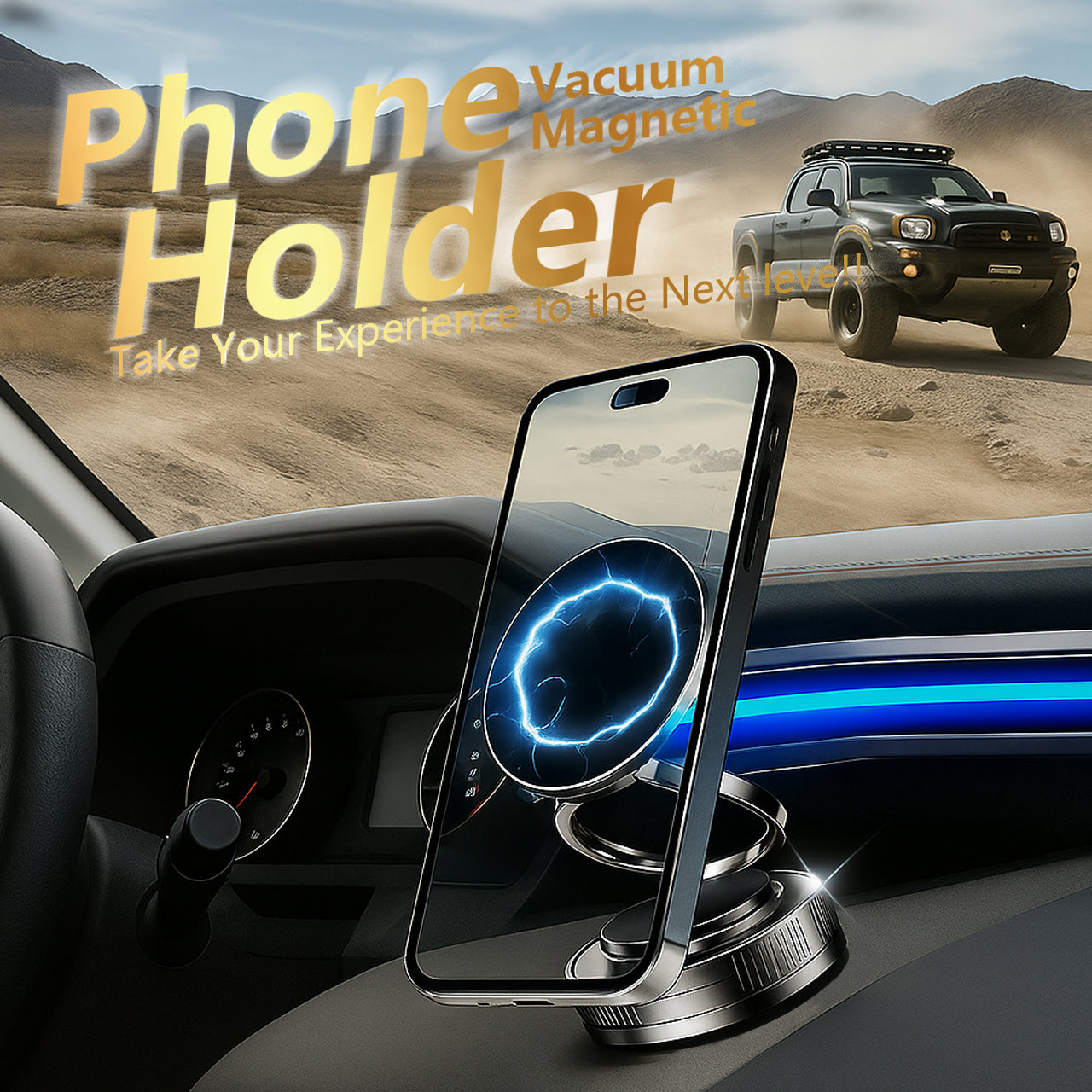 Magnetyczna podstawka pod telefon, 🔄obrotowa o 360° i chowana. Najlepszy towarzysz podczas oglądania🚗📱