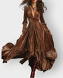 Alorae | Vintage A-Line Welurowa Sukienka Maxi