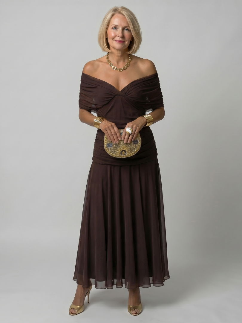 Calen | Sukienka Midi Off Shoulder