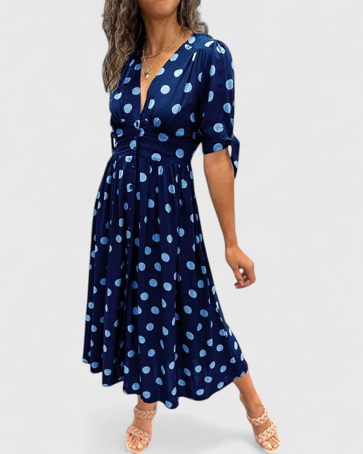 Colette | Elegancka sukienka w kropki