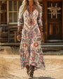 Evelyn | Sukienka Casual z Długim Rękawem w Stylu Vintage