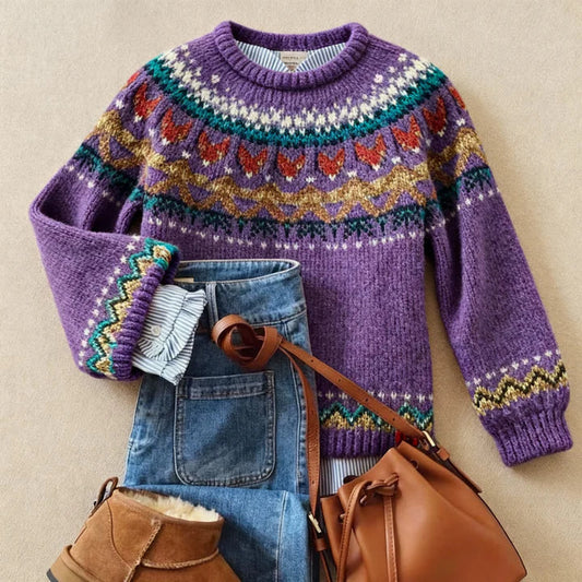 Iskandriaha | Klasyczny Vintage Sweter