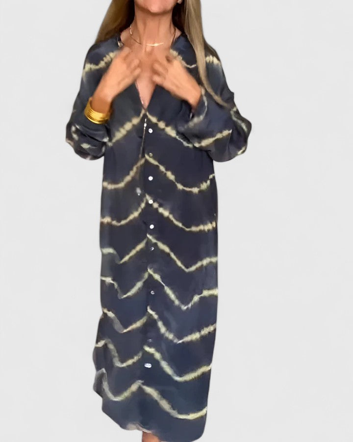Amelie™ | Elegancka Boho Maxi Sukienka w Paski