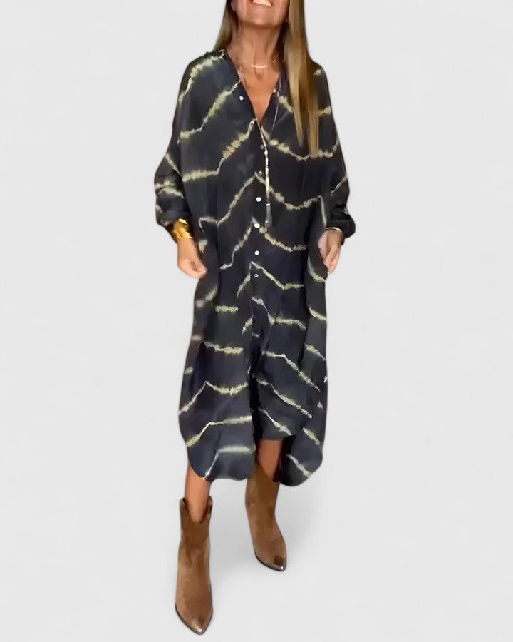 Amelie™ | Elegancka Boho Maxi Sukienka w Paski