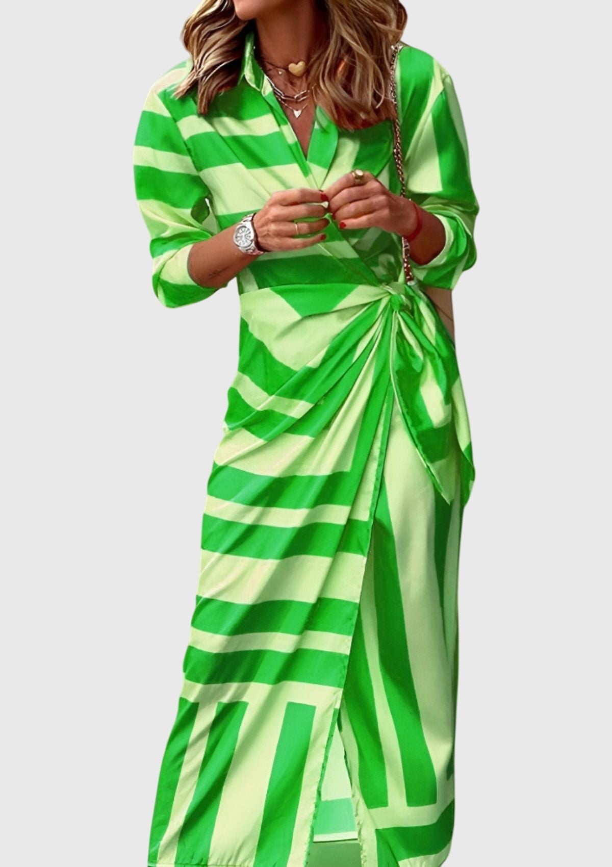 Everly™ | Elegancka Sukienka Kopertowa z Wzorem