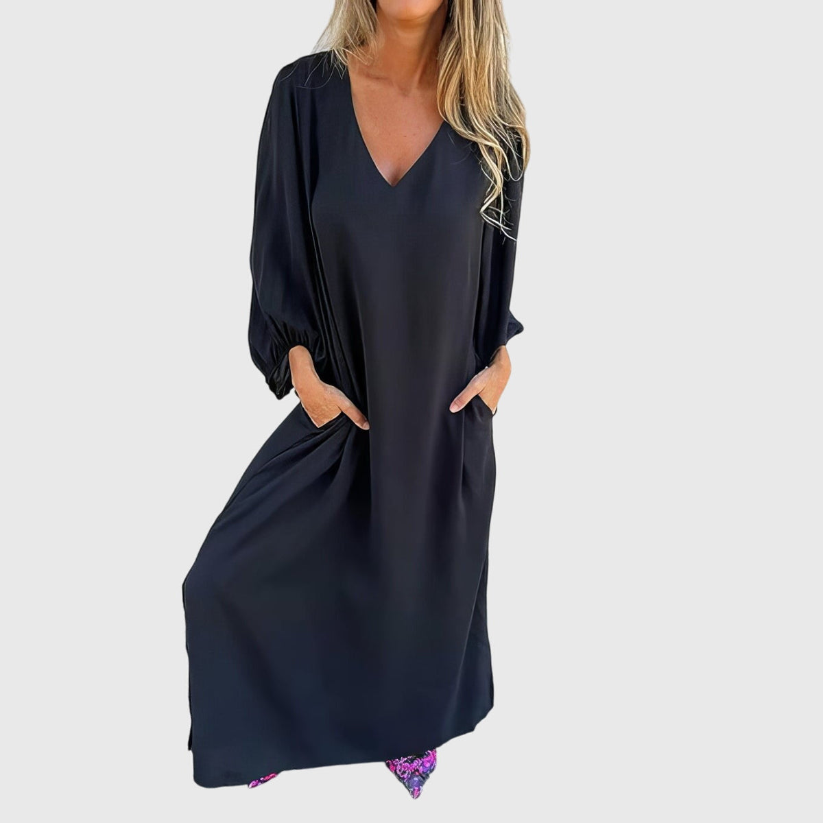 Carol™ - Długa Sukienka Boho z Kieszeniami