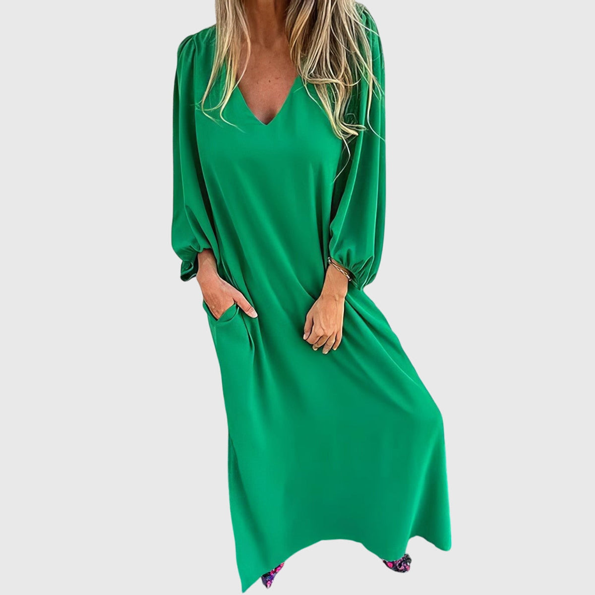 Carol™ - Długa Sukienka Boho z Kieszeniami