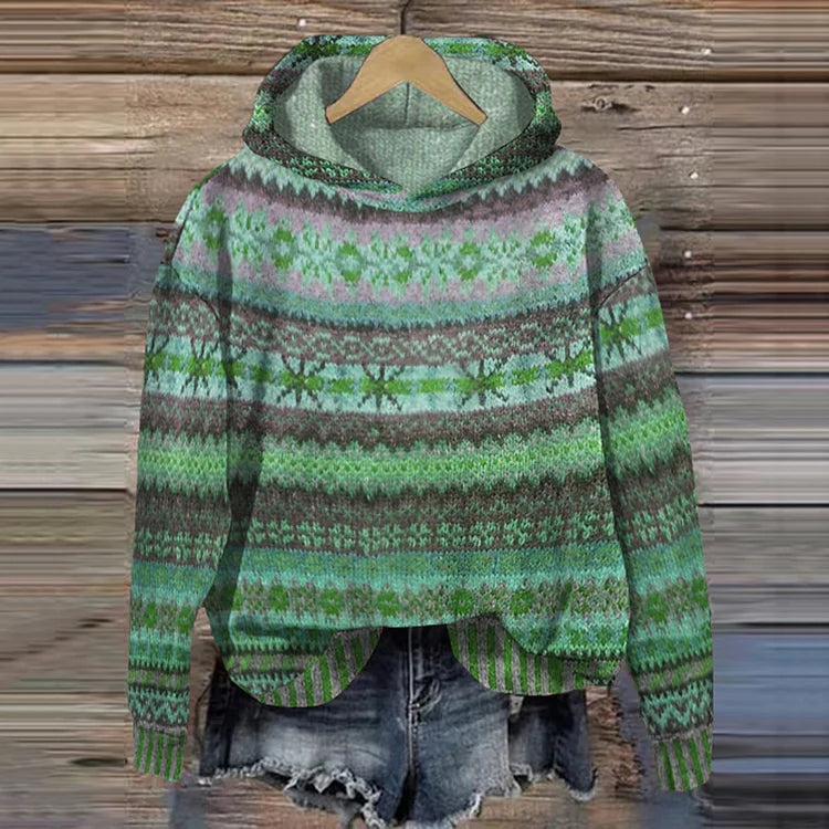 Tovira | Etniczny Retro Hoodie