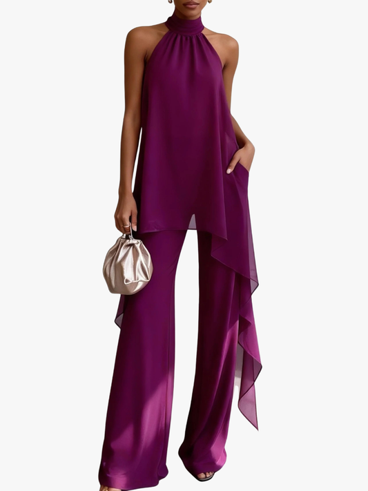 MOREAU | ELEGANCKIE KOMPLETY Z DEKOLTEM HALTER DLA KOBIET