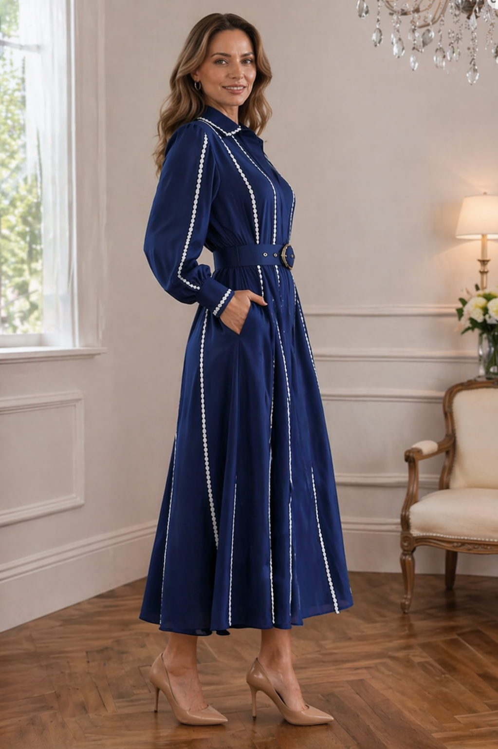 ALEXIA | Sukienka z Eleganckim Paskiem