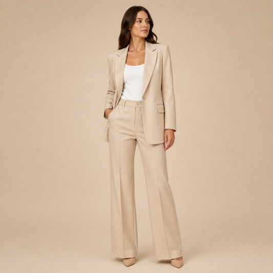 Vanessa™ | Elegancki zestaw garniturowy z rozszerzanymi spodniami