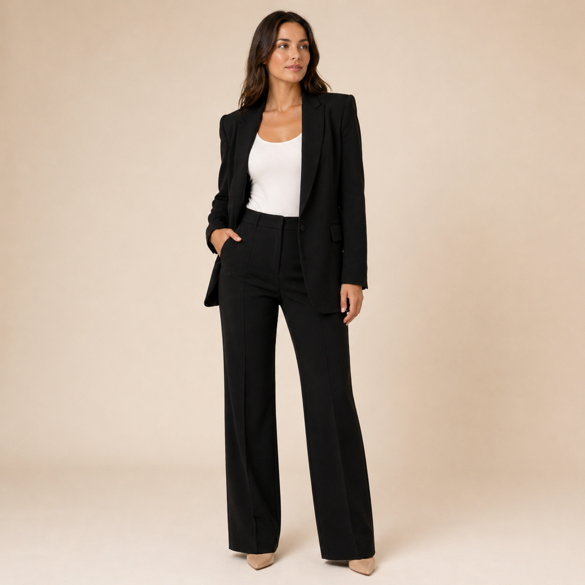 Vanessa™ | Elegancki zestaw garniturowy z rozszerzanymi spodniami