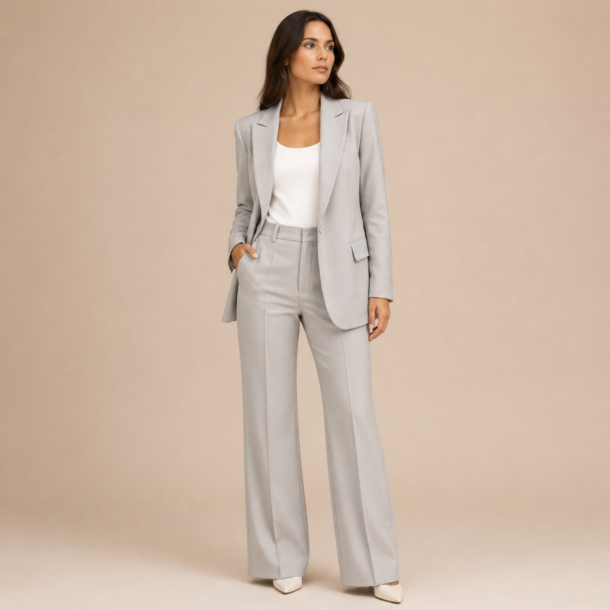 Vanessa™ | Elegancki zestaw garniturowy z rozszerzanymi spodniami