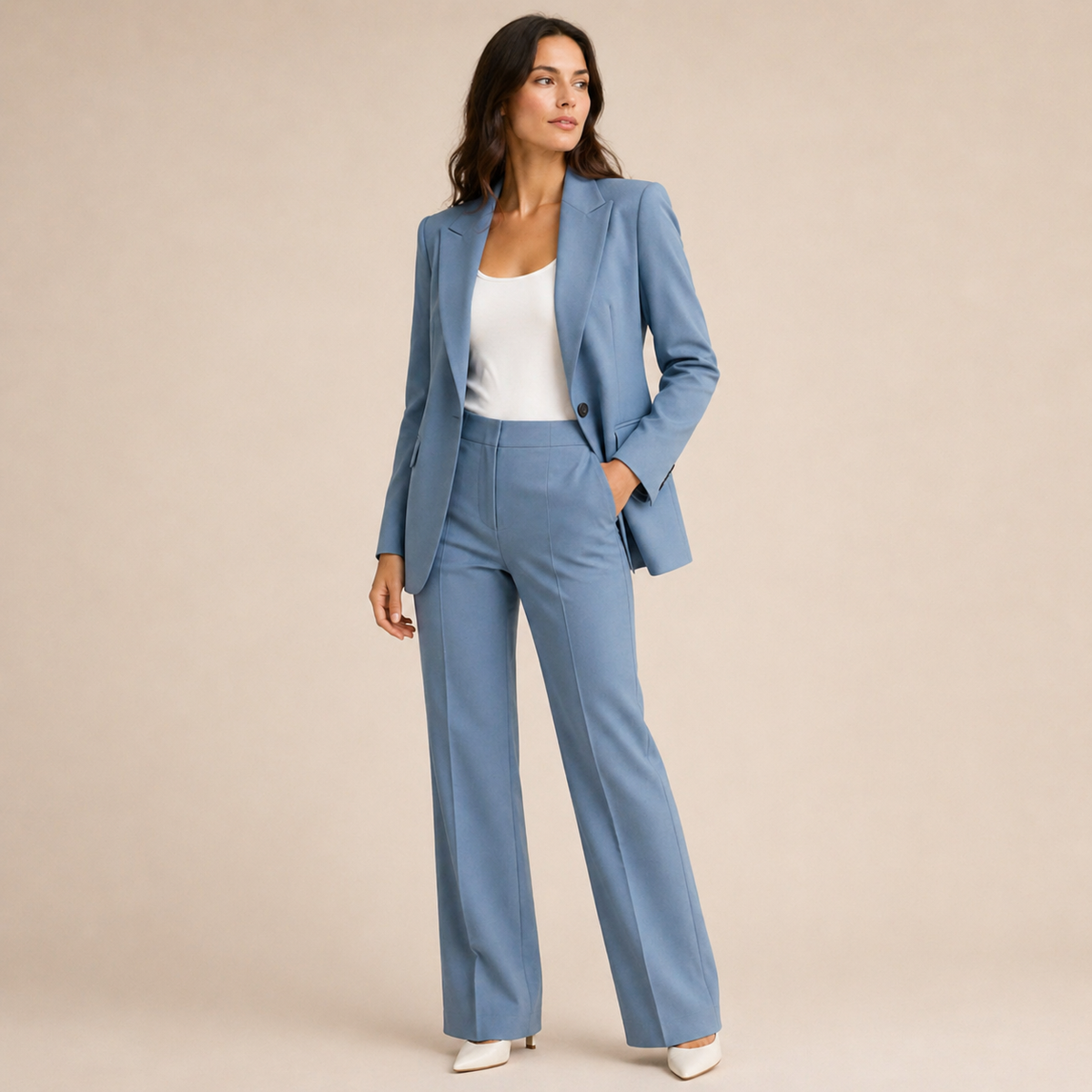 Vanessa™ | Elegancki zestaw garniturowy z rozszerzanymi spodniami