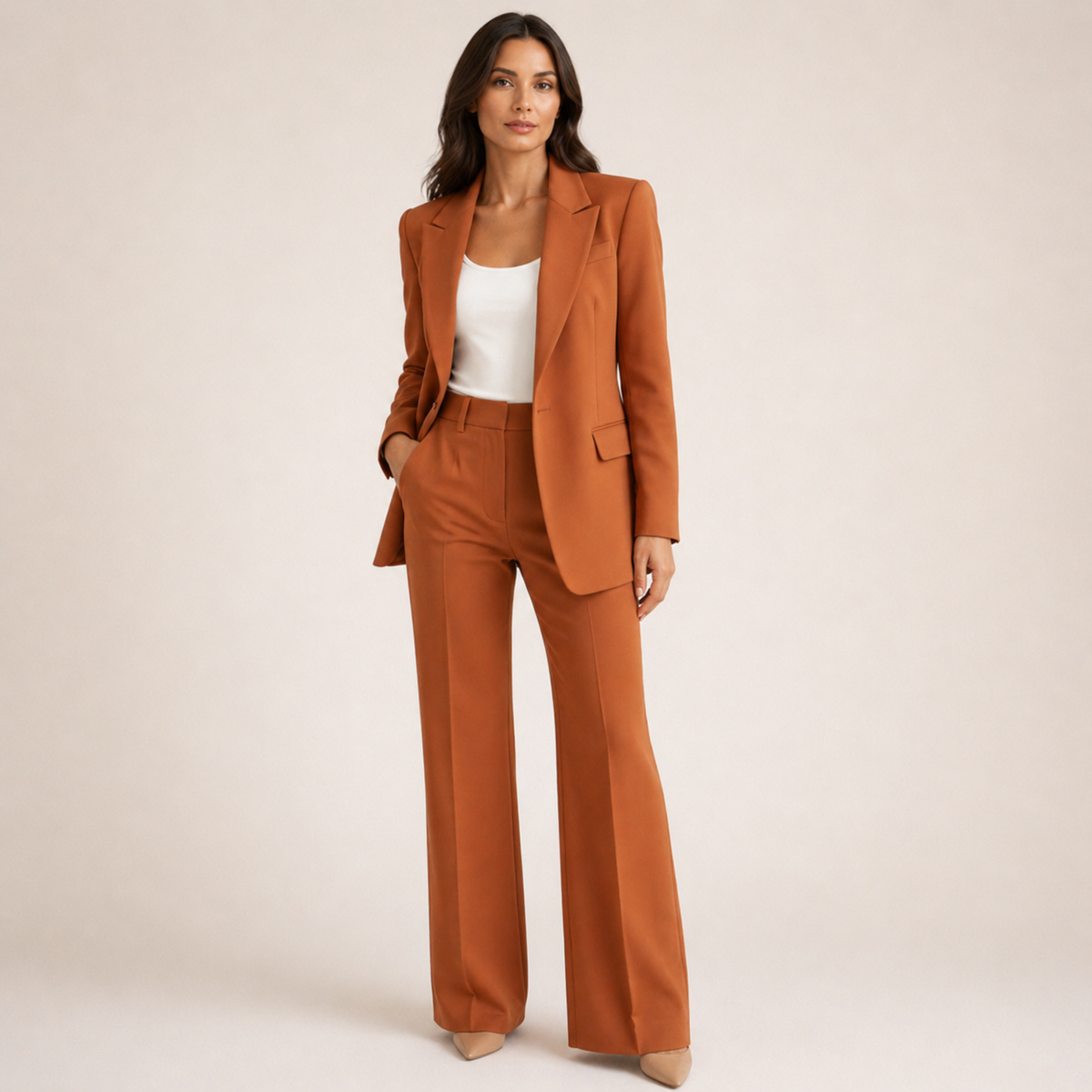 Vanessa™ | Elegancki zestaw garniturowy z rozszerzanymi spodniami