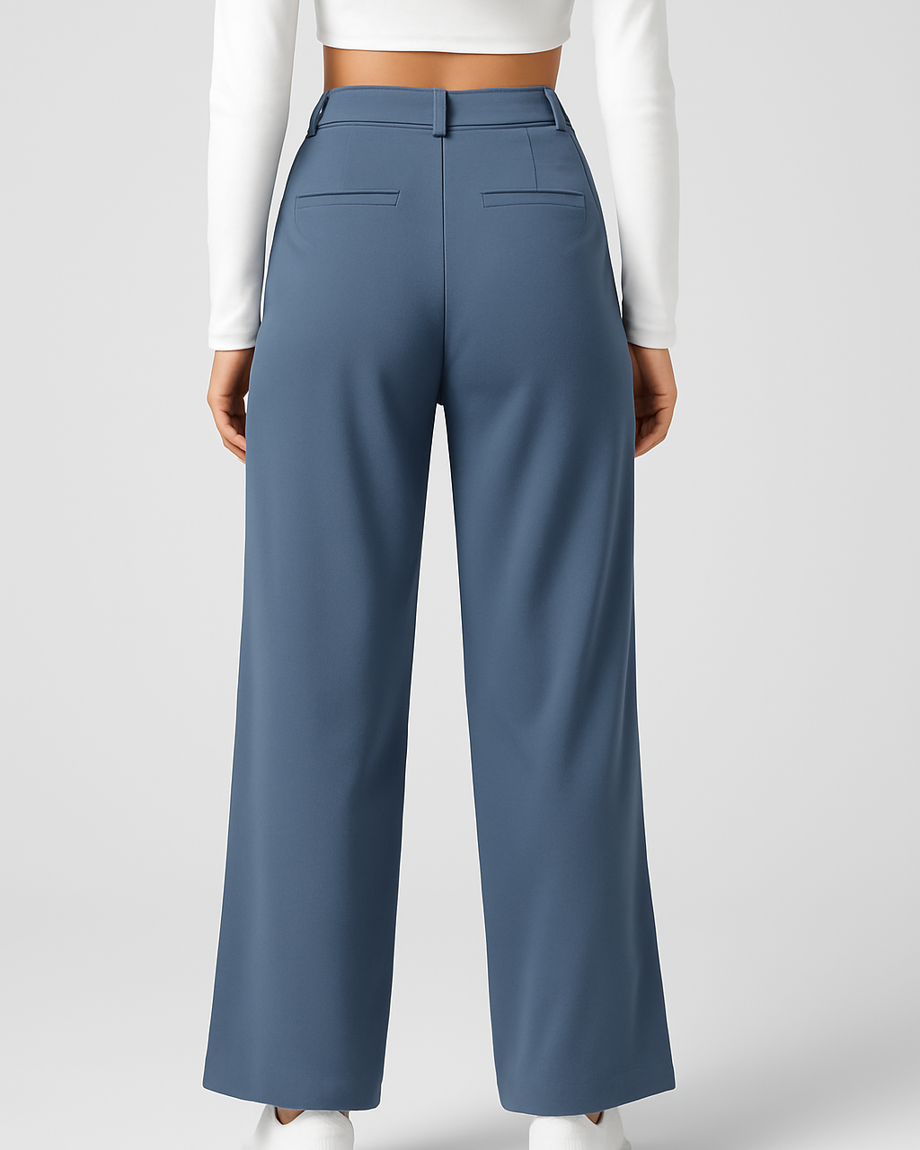 ALDEN – Eleganckie spodnie z elastycznym pasem i wysokim stanem