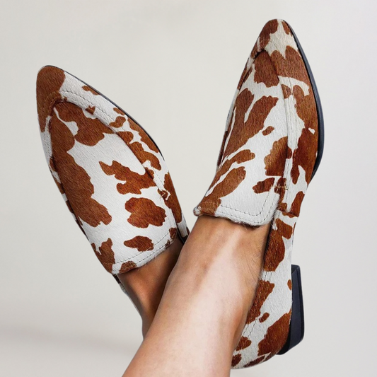 Leona | eleganckie loafersy z niskim obcasem