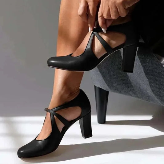Maja | Eleganckie Skórzane Buty na Obcasie