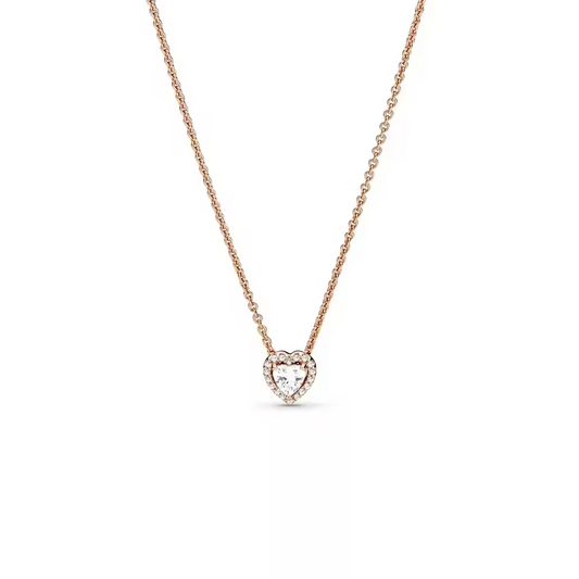 AMOREA | Naszyjnik z sercem w kolorze różowego złota