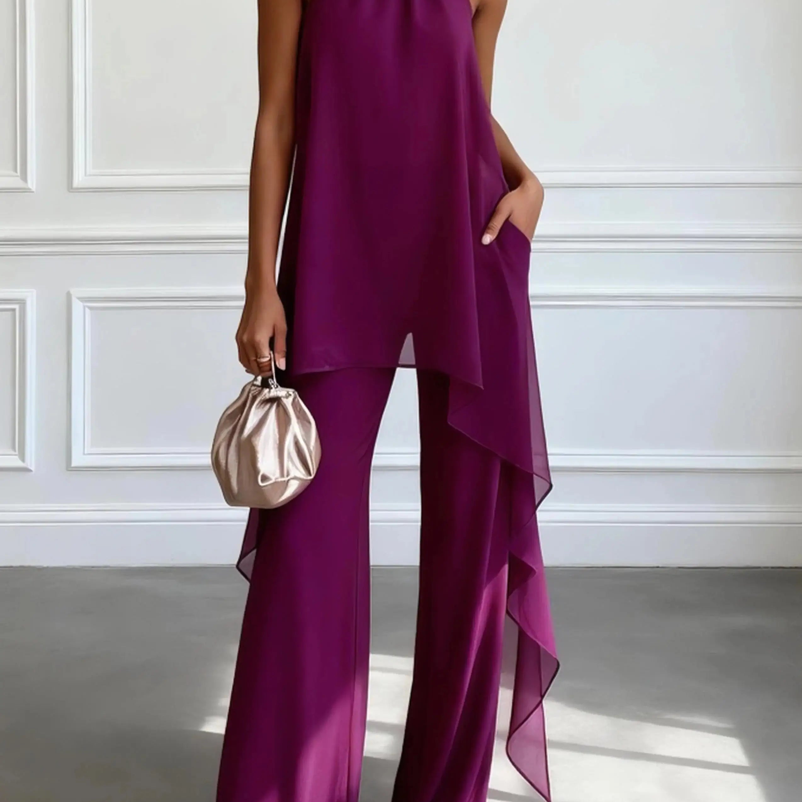 Viola | Elegancki Zestaw Halter z Spodniami