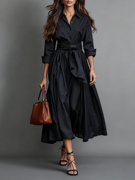 Velorythia | Elegancka Sukienka Maxi z Detalem Wstążki