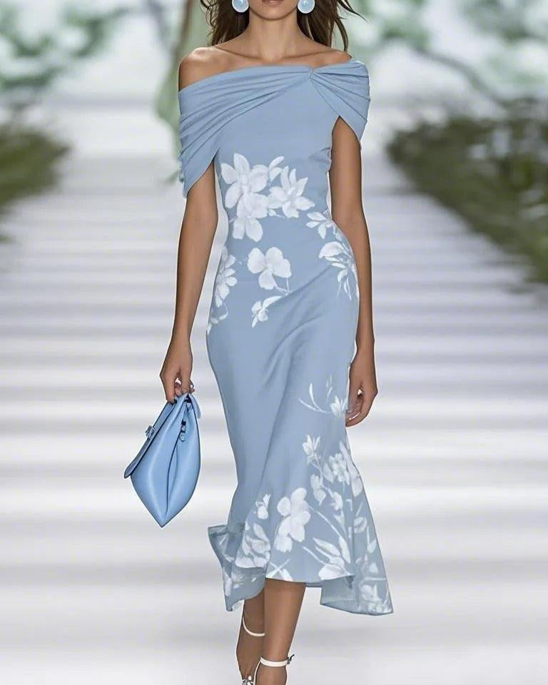 Frederique | Elegancka Sukienka w Kwiatowy Wzór