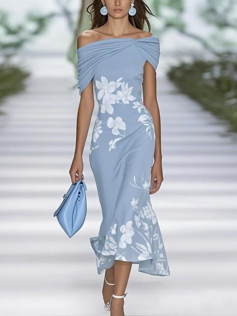 Frederique | Elegancka Sukienka w Kwiatowy Wzór