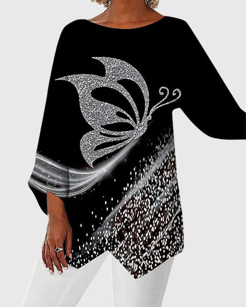 Alayah™ | Elegancka Bluzka z Okrągłym Dekoltem