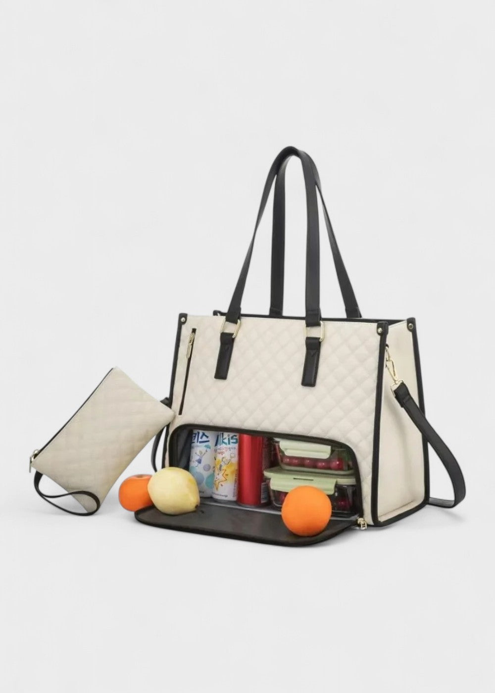 3 w 1 pikowana torba typu tote