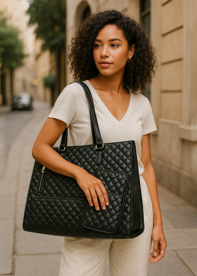 3 w 1 pikowana torba typu tote