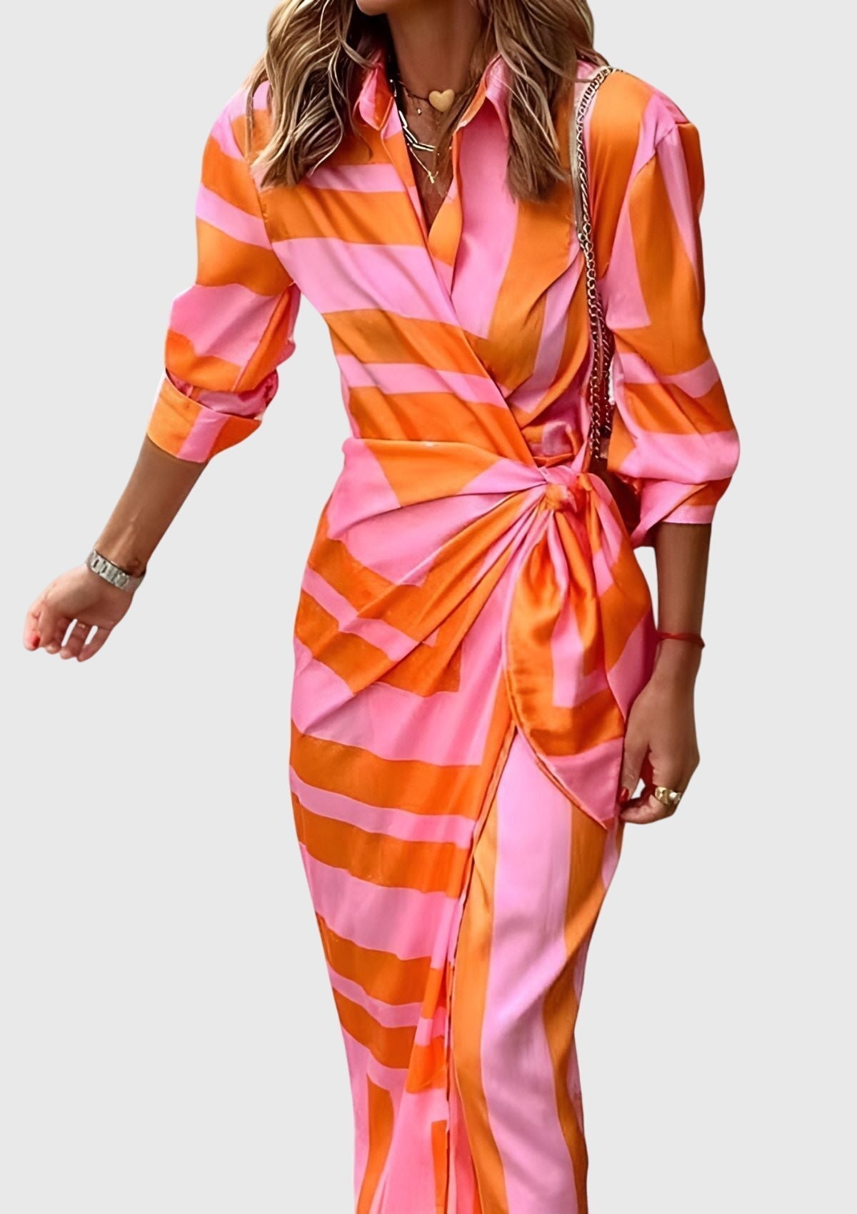 Everly™ | Elegancka Sukienka Kopertowa z Wzorem
