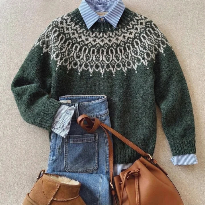 Rosalyxenne | Klasyczny Vintage Sweter