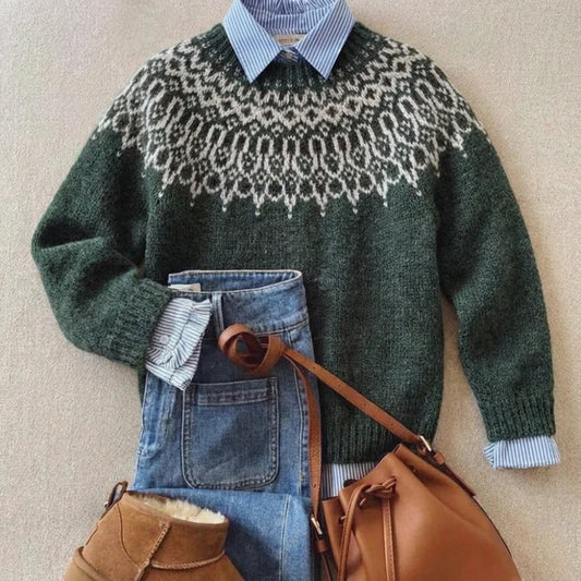 Rosalyxenne | Klasyczny Vintage Sweter