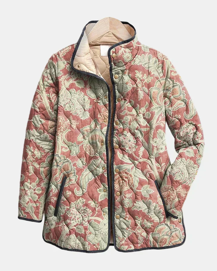 Jysara | Vintage Kwiatowa Casual Pikowana Kurtka