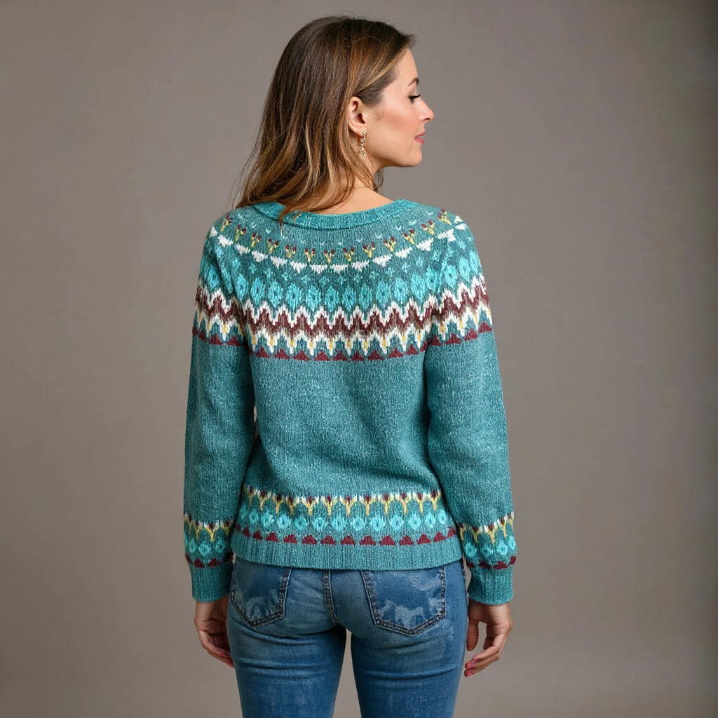Quinzeloraa | Poncho w stylu islandzkim