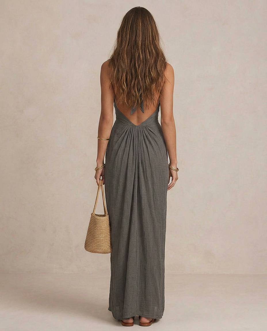 GIULIA | Maxi Sukienka Drapowana